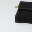 Christian Dior Trotter Canvas Shoulder Bag Black Gold Auth 121934-9