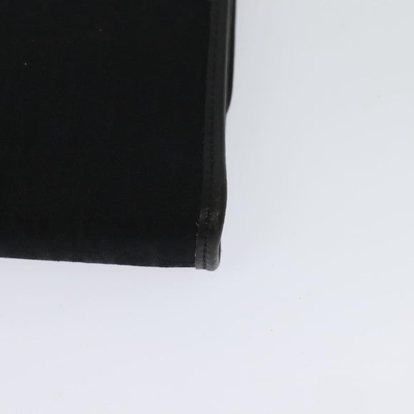 Christian Dior Trotter Canvas Shoulder Bag Black Gold Auth 121934