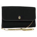 Christian Dior Trotter Canvas Shoulder Bag Black Gold Auth 121934-1