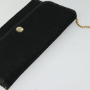 Christian Dior Trotter Canvas Shoulder Bag Black Gold Auth 121934-6