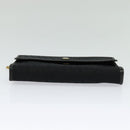Christian Dior Trotter Canvas Shoulder Bag Black Gold Auth 121934-5