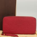 LOUIS VUITTON Monogram Empreinte Zippy Wallet Glenard M83639 LV Auth 121941-12