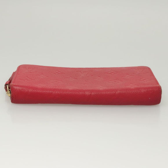 LOUIS VUITTON Monogram Empreinte Zippy Wallet Glenard M83639 LV Auth 121941