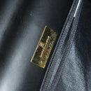 GIVENCHY Hand Bag Leather 2way Black Gold Auth 121947-17