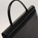 GIVENCHY Hand Bag Leather 2way Black Gold Auth 121947-6