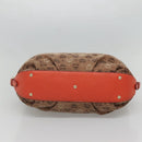 MCM Logogram Vicetos Tote Bag Canvas 2way Brown Gold Auth 121967-5