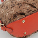 MCM Logogram Vicetos Tote Bag Canvas 2way Brown Gold Auth 121967-14