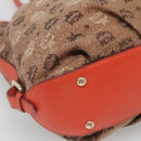 MCM Logogram Vicetos Tote Bag Canvas 2way Brown Gold Auth 121967-16