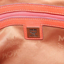 MCM Logogram Vicetos Tote Bag Canvas 2way Brown Gold Auth 121967-17