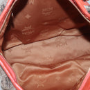 MCM Logogram Vicetos Tote Bag Canvas 2way Brown Gold Auth 121967-12