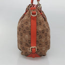 MCM Logogram Vicetos Tote Bag Canvas 2way Brown Gold Auth 121967-3