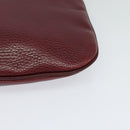 CARTIER Must Line Shoulder Bag Leather Bordeaux Gold Auth 121969-14