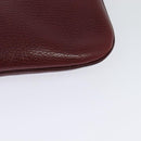 CARTIER Must Line Shoulder Bag Leather Bordeaux Gold Auth 121969-16