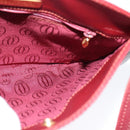 CARTIER Must Line Shoulder Bag Leather Bordeaux Gold Auth 121969-17