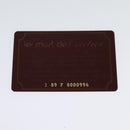 CARTIER Must Line Shoulder Bag Leather Bordeaux Gold Auth 121969-12