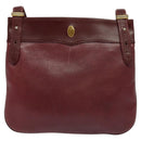 CARTIER Must Line Shoulder Bag Leather Bordeaux Gold Auth 121969-13