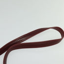 CARTIER Must Line Shoulder Bag Leather Bordeaux Gold Auth 121969-8