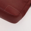 LOEWE Anagram Hand Bag Leather 2way Red Silver Auth 121972-10