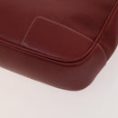LOEWE Anagram Hand Bag Leather 2way Red Silver Auth 121972-16