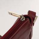 LOEWE Anagram Hand Bag Leather 2way Red Silver Auth 121972-18