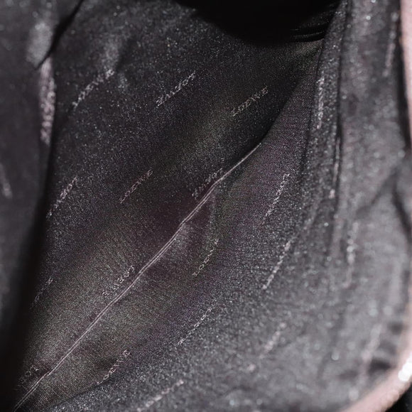 LOEWE Anagram Hand Bag Leather 2way Red Silver Auth 121972