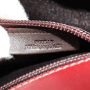 LOEWE Anagram Hand Bag Leather 2way Red Silver Auth 121972-12