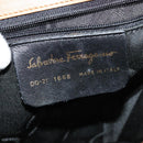 Salvatore Ferragamo Hand Bag Leather 2way Brown Gold Auth 121973-12