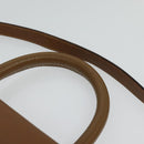 Salvatore Ferragamo Hand Bag Leather 2way Brown Gold Auth 121973-8