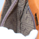 SAINT LAURENT Shoulder Bag Leather Brown Gold Auth 121976-18