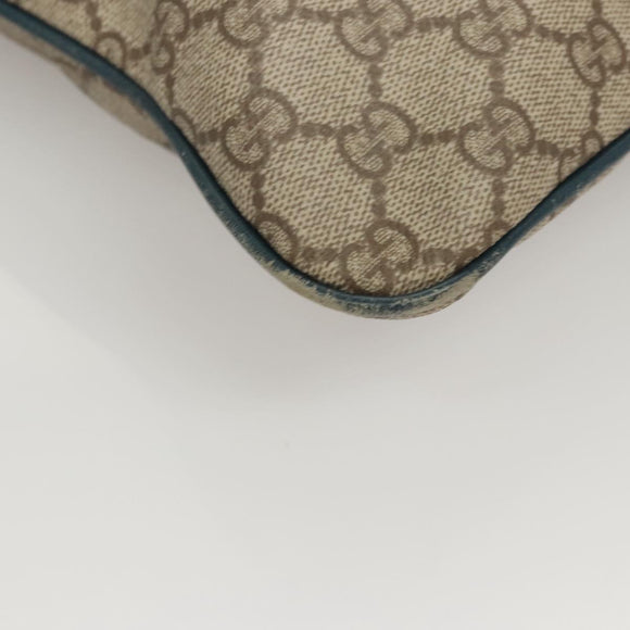 GUCCI GG Supreme Hand Bag PVC Beige Gold 131258 Auth 121977