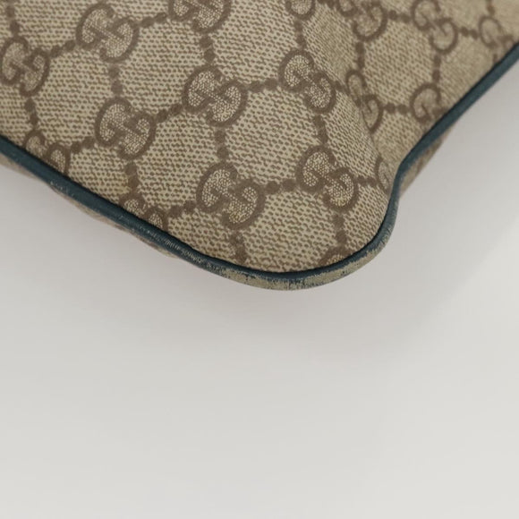 GUCCI GG Supreme Hand Bag PVC Beige Gold 131258 Auth 121977