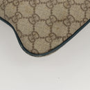 GUCCI GG Supreme Hand Bag PVC Beige Gold 131258 Auth 121977-15