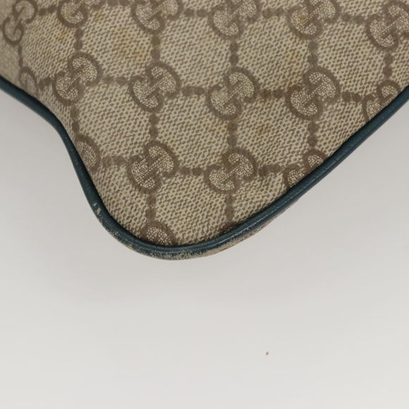 GUCCI GG Supreme Hand Bag PVC Beige Gold 131258 Auth 121977