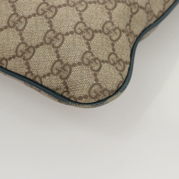 GUCCI GG Supreme Hand Bag PVC Beige Gold 131258 Auth 121977