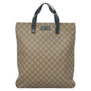 GUCCI GG Supreme Hand Bag PVC Beige Gold 131258 Auth 121977-13