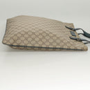 GUCCI GG Supreme Hand Bag PVC Beige Gold 131258 Auth 121977-3