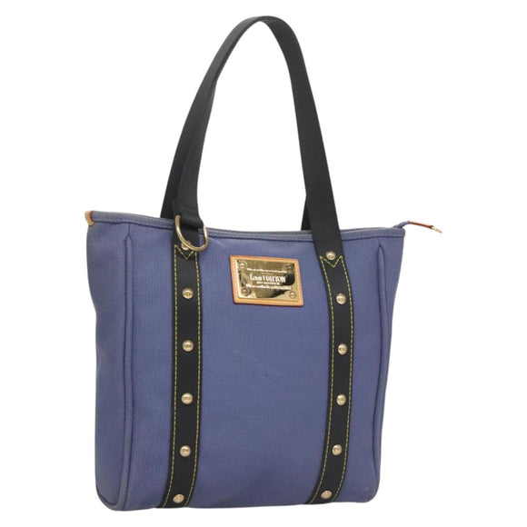 LOUIS VUITTON Antigua Cabas MM Tote Bag Blue M40087 LV Auth 121992