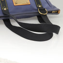 LOUIS VUITTON Antigua Cabas MM Tote Bag Blue M40087 LV Auth 121992-7
