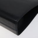 Salvatore Ferragamo Gancini Chain Shoulder Bag Leather Navy Gold Auth 121996-9