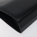 Salvatore Ferragamo Gancini Chain Shoulder Bag Leather Navy Gold Auth 121996-14