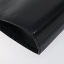 Salvatore Ferragamo Gancini Chain Shoulder Bag Leather Navy Gold Auth 121996-16