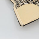 PRADA Hand Bag Tweed Leather Beige Auth 121997-16