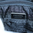 PRADA Hand Bag Tweed Leather Beige Auth 121997-18