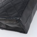 CHANEL Matelasse COCO Mark Chain Bag Lamb Skin Black Gold CC Auth 122001-17