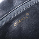 CHANEL Matelasse COCO Mark Chain Bag Lamb Skin Black Gold CC Auth 122001-20