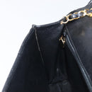 CHANEL Matelasse COCO Mark Chain Bag Lamb Skin Black Gold CC Auth 122001-22