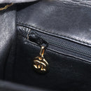 CHANEL Matelasse COCO Mark Chain Bag Lamb Skin Black Gold CC Auth 122001-12