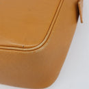 SAINT LAURENT Shoulder Bag Leather Brown Gold Auth 122006-11