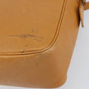 SAINT LAURENT Shoulder Bag Leather Brown Gold Auth 122006-13
