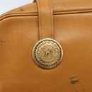 SAINT LAURENT Shoulder Bag Leather Brown Gold Auth 122006-17